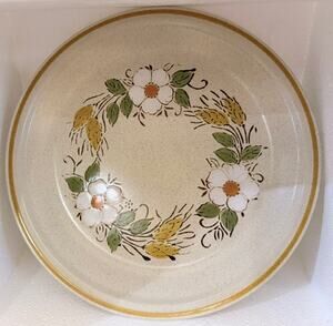 Vtg 70s 80s Hearthside Garden Festival Ovenproof Serving Plate Stoneware Floral